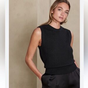 Banana Republic Black Knit Sweater Tank
